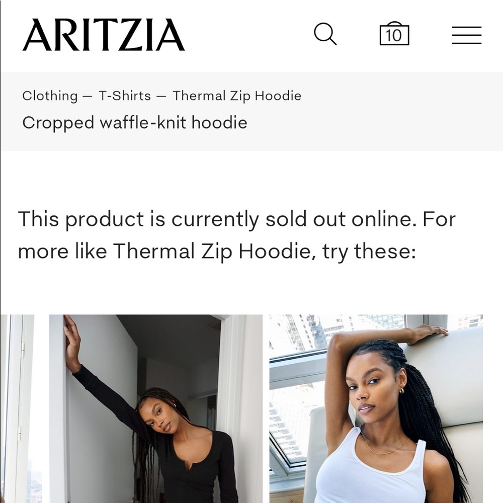 Aritzia Tna Thermal Zip Hoodie - Picture 7 of 8